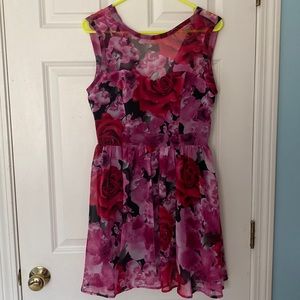 Forever 21 Pink Floral Dress Size Medium